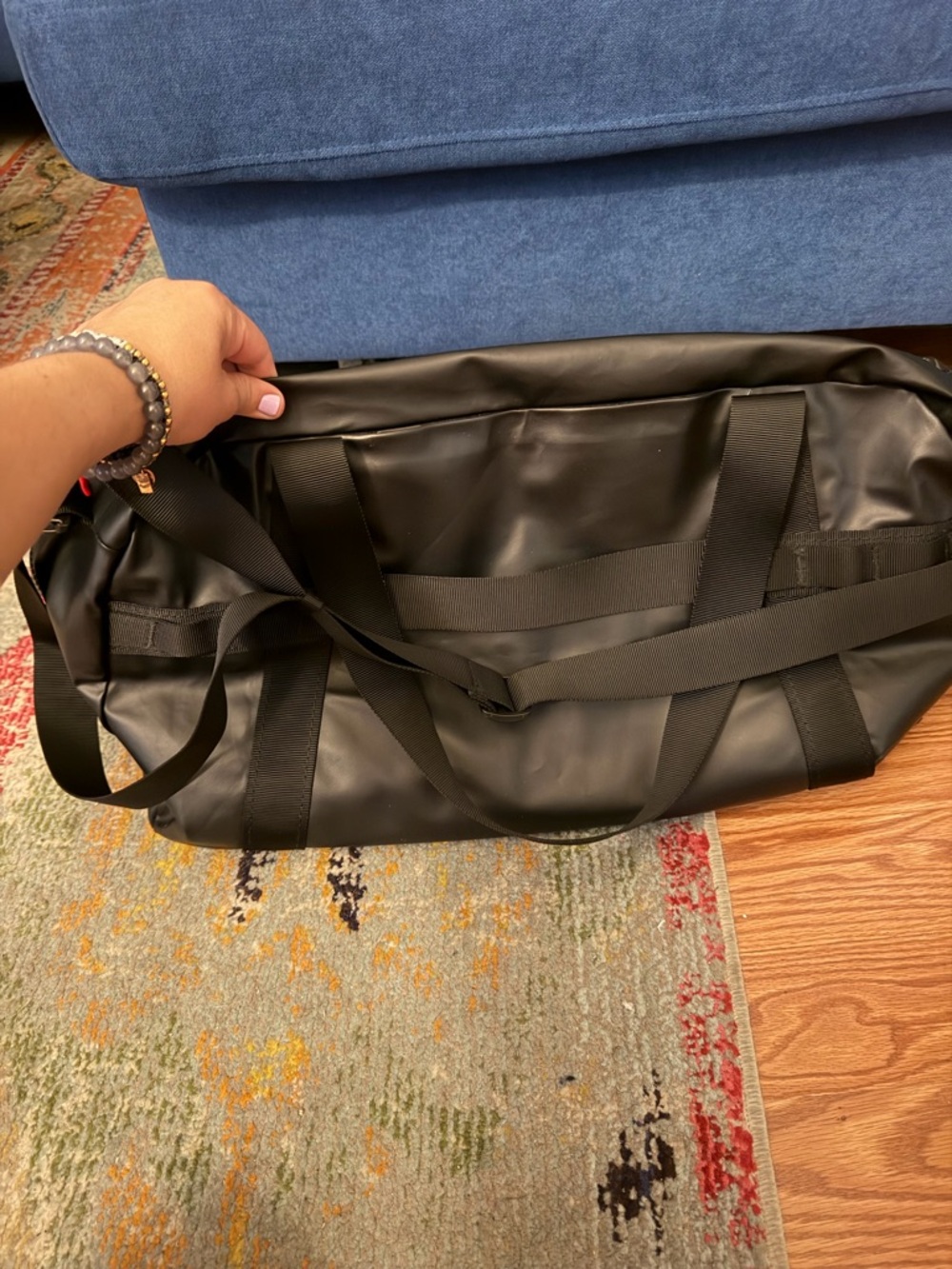 Black Duffel Bag - Water-Resistant Travel Tote. Away luggage brand